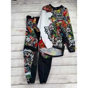 O'Neal Lite Mayhem Motocross Pants and Jersey Mens 34/Large White Multicolor